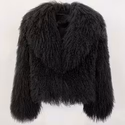 ROCHELLE SHEARLING JACKET BLACK