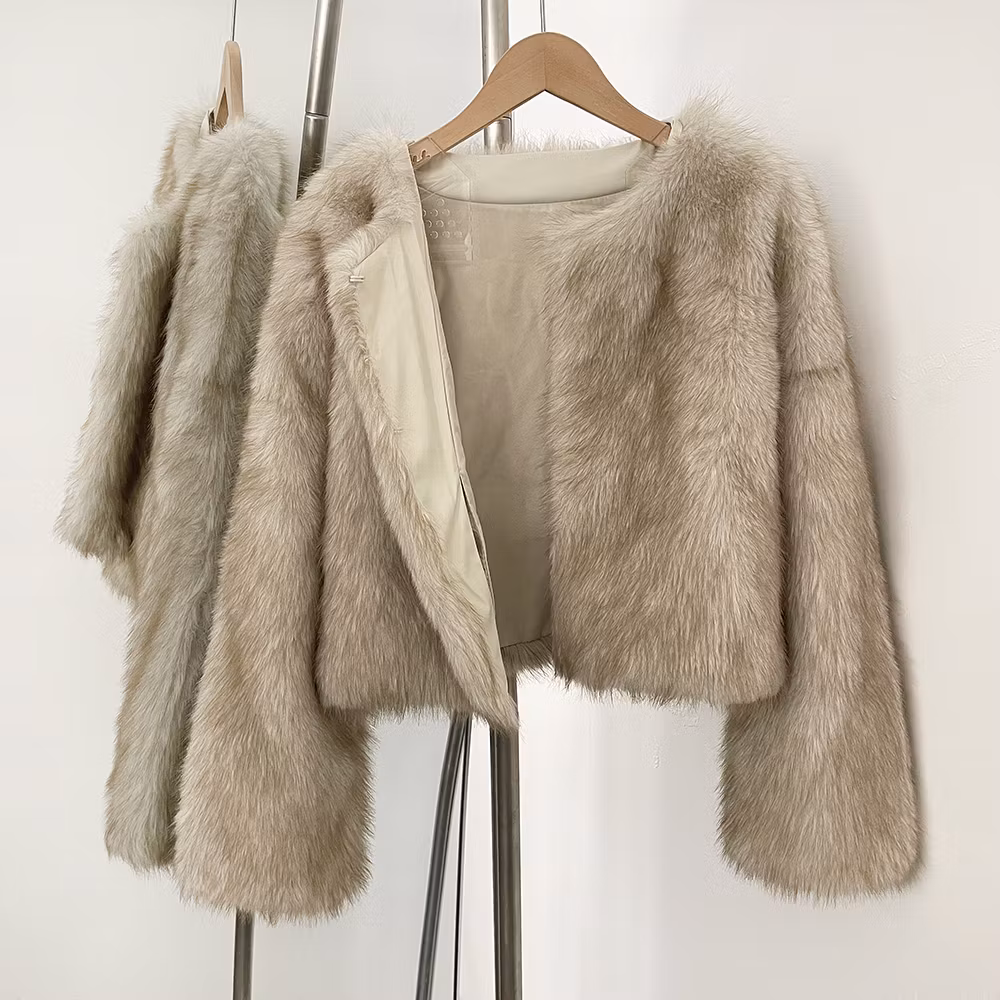 CARA FAKE FUR JACKET CREAM