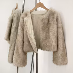 CARA FAKE FUR JACKET CREAM