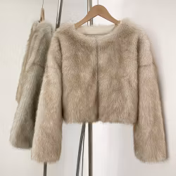 CARA FAKE FUR JACKET CREAM