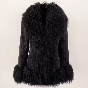 HANNAH SHEARLING JACKET BLACK