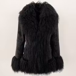 HANNAH SHEARLING JACKET BLACK
