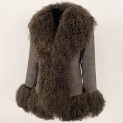 HANNAH SHEARLING JACKET OLIVE
