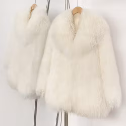 FAYE SHEARLING COAT WHITE