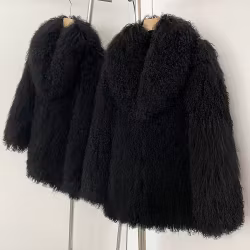 FAYE SHEARLING COAT BLACK