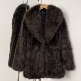 MARRAKECH FAKE FUR COAT COCOA