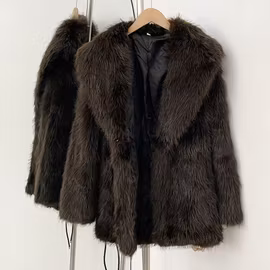 MARRAKECH FAKE FUR COAT COCOA