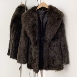 MARRAKECH FAKE FUR COAT COCOA