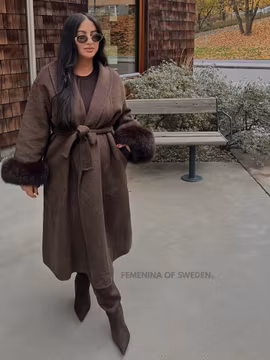 SYDNEY COAT LONG BROWN