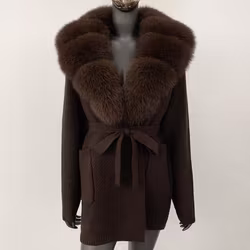 ARIA CARDIGAN JACKET BROWN