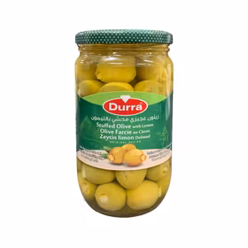 Stora Gröna Oliver fyllda med Lime - Durra 700g