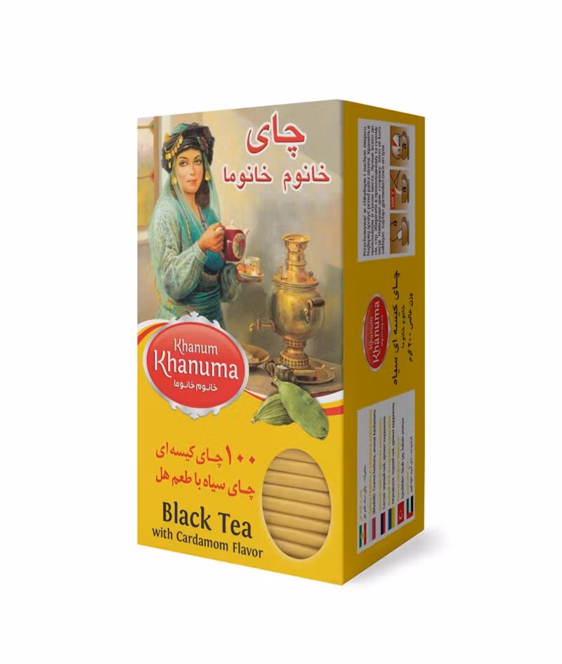Khanum khanuma Kardemumma svart te 100*2g