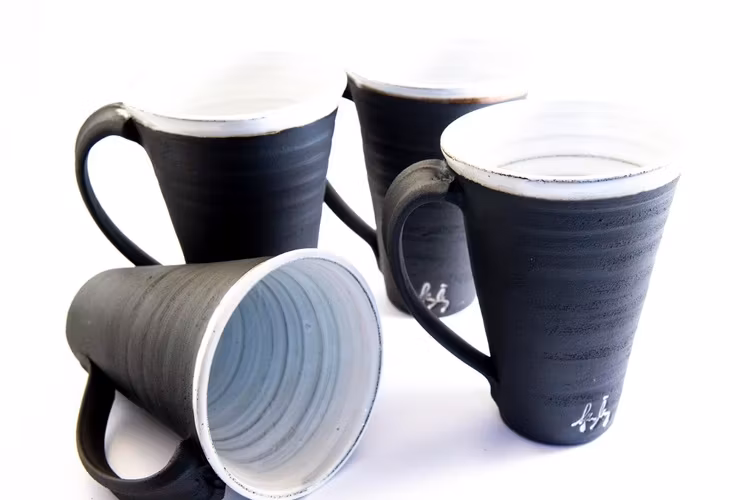 Hög kaffekopp - Svart