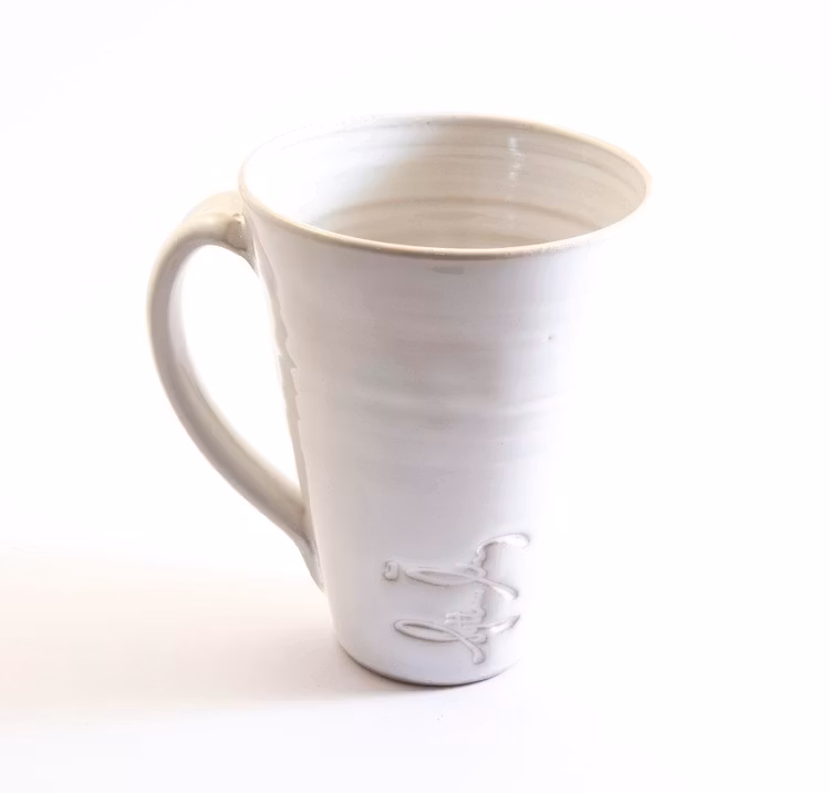 Hög kaffekopp - Vit
