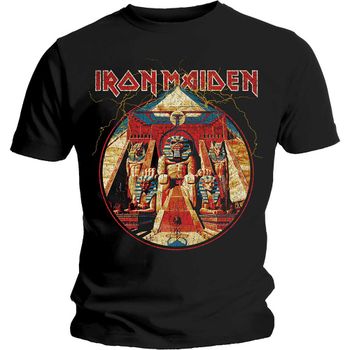 IRON MAIDEN: Powerslave Lightning Circle T-shirt (black)