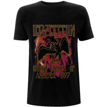 LED ZEPPELIN: Black Flames T-shirt (black)