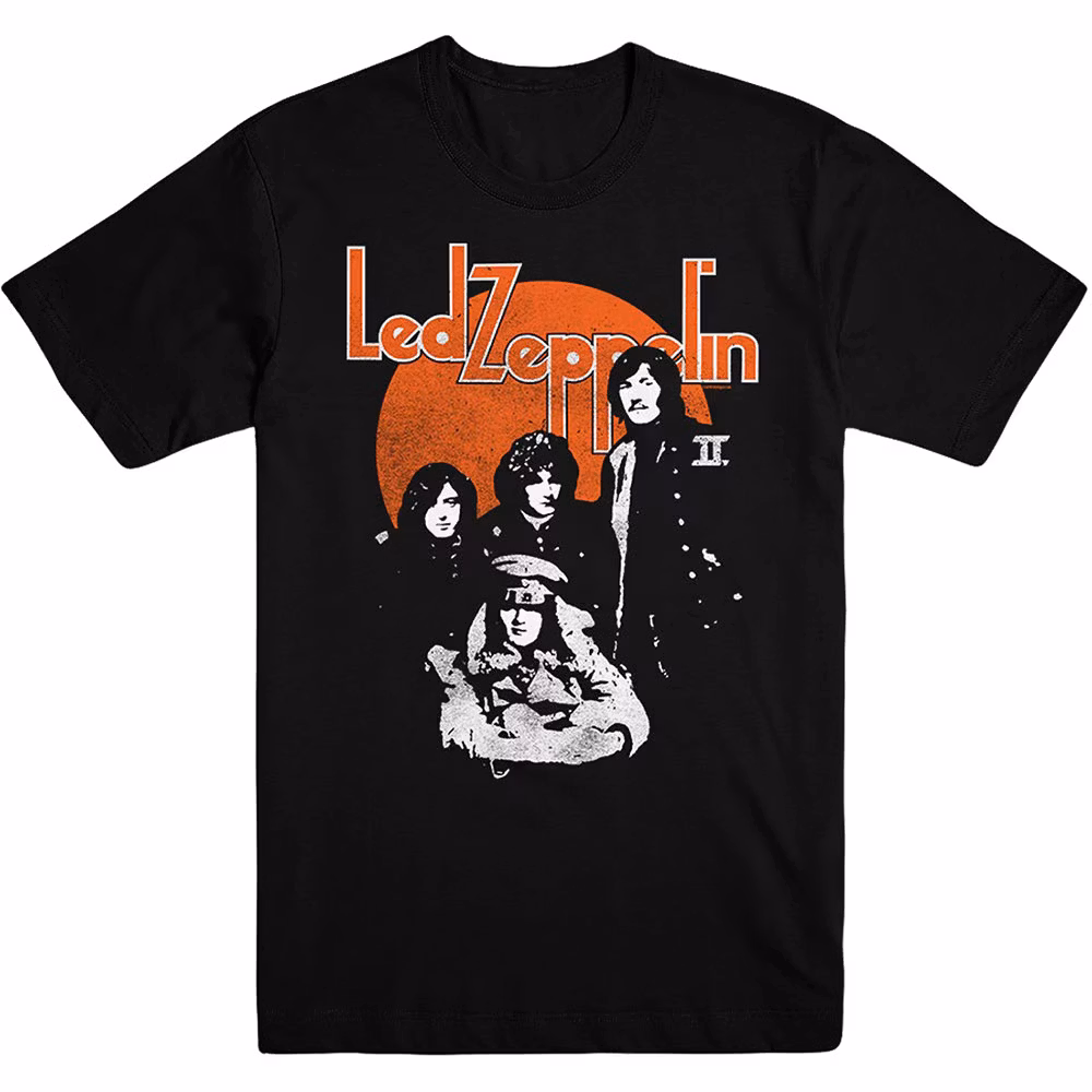 LED ZEPPELIN: Orange Circle T-shirt (black)