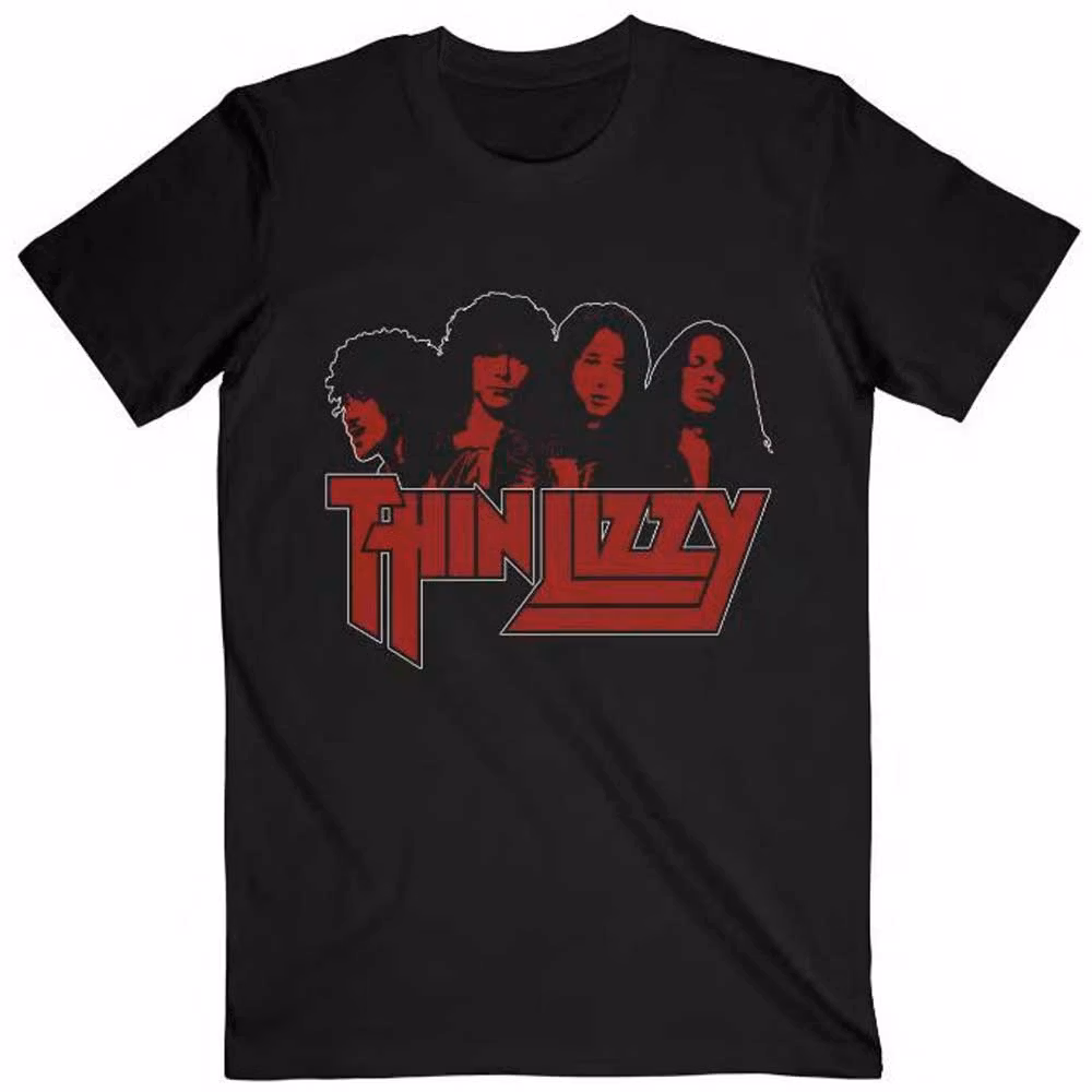 THIN LIZZY: Band Photo Logo T-shirt (black)
