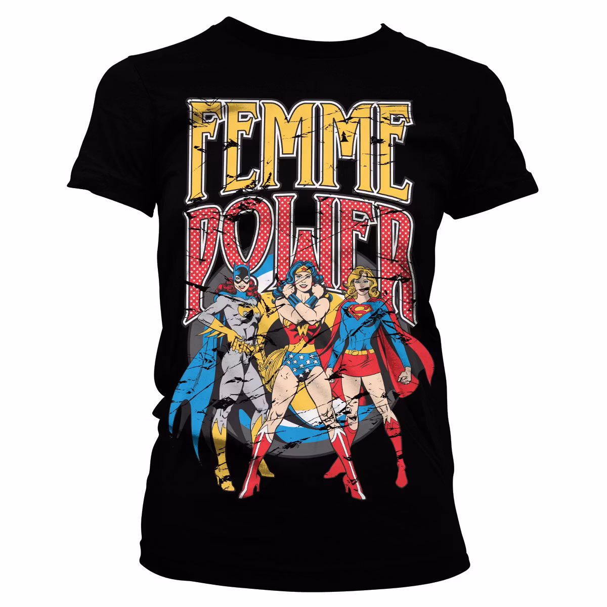 DC Comics: Femme Power Girly Tee (black)