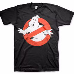 GHOSTBUSTERS: Ghostbusters Distressed Logo T-shirt (Black)