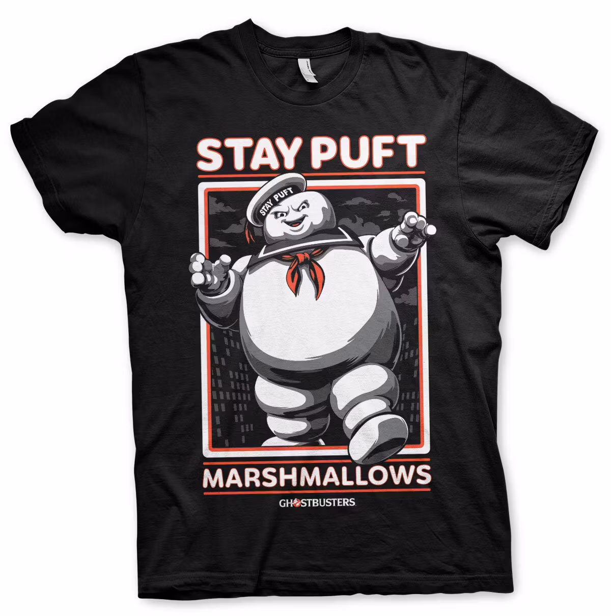 GHOSTBUSTERS: Stay Puft Marshmallows T-shirt (Black)