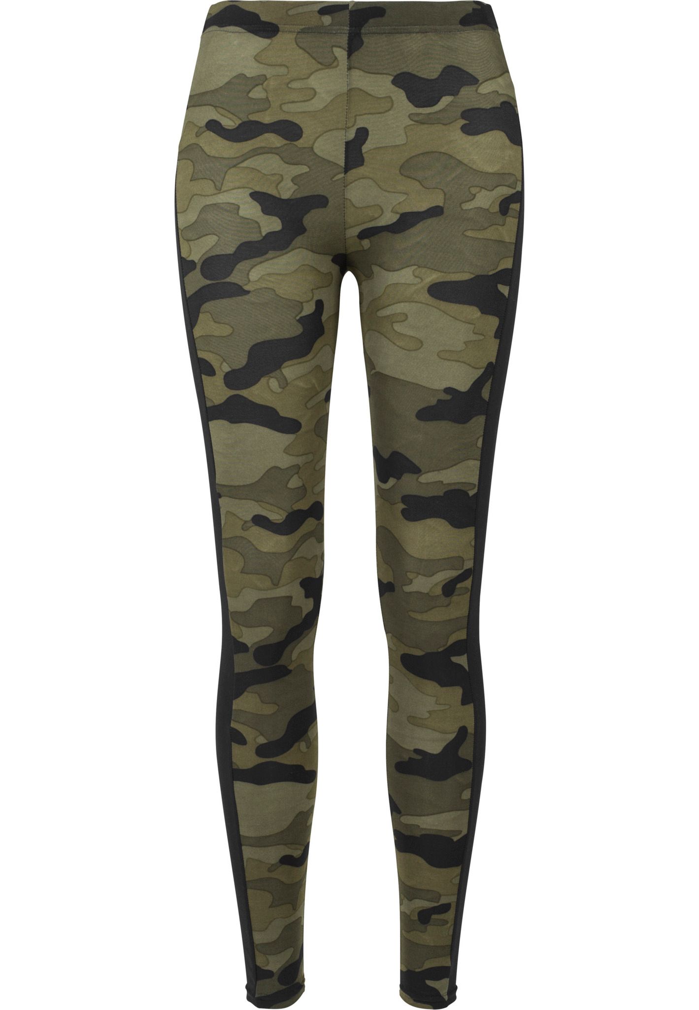 URBAN CLASSICS: Camo Stripe Leggings (wood camo/black)