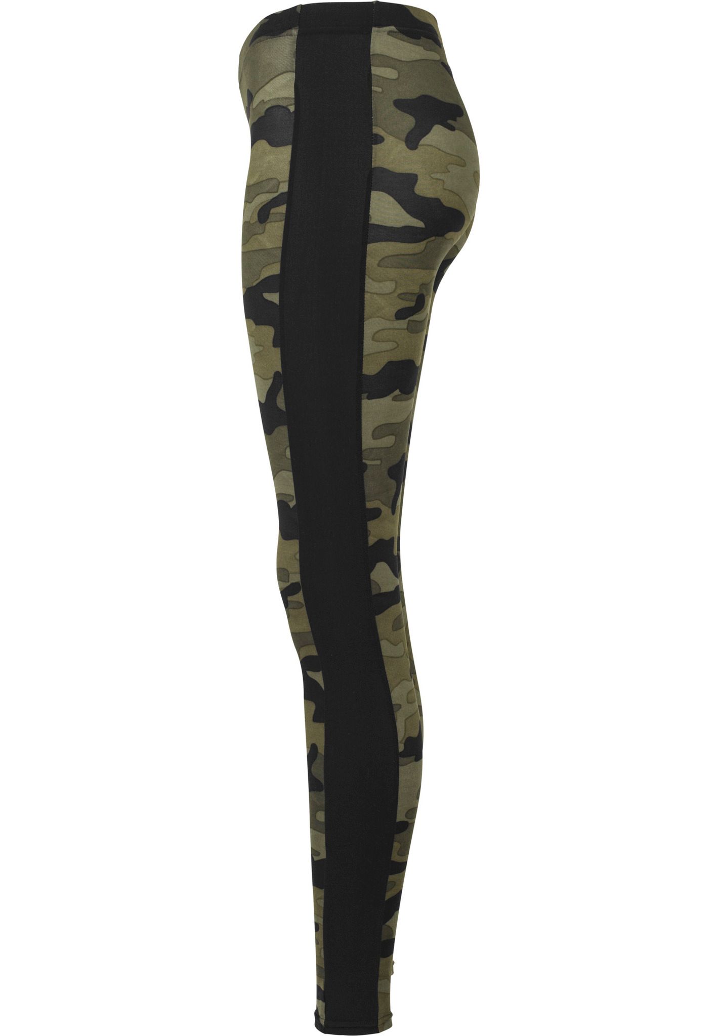 URBAN CLASSICS: Camo Stripe Leggings (wood camo/black)