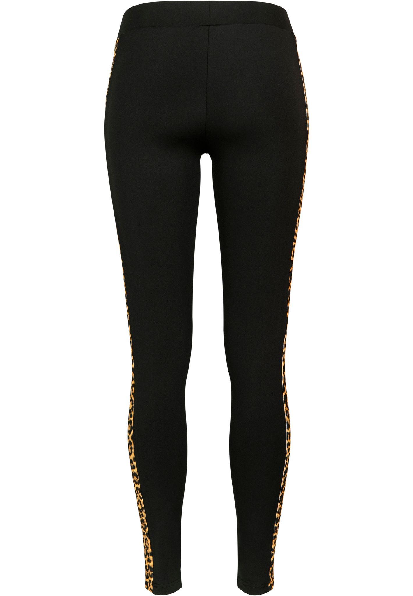 URBAN CLASSICS: Ladies Side Striped Pattern Leggings (black/leo)