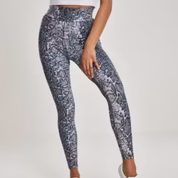URBAN CLASSICS: Ladies AOP High Waist Leggings (grey snake)