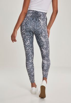 URBAN CLASSICS: Ladies AOP High Waist Leggings (grey snake)