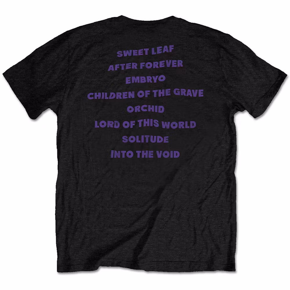 BLACK SABBATH: Master Of Reality Album (back print) T-shirt (black)