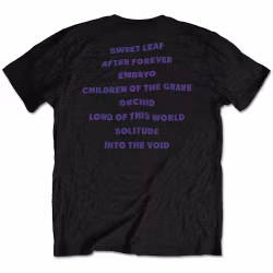 BLACK SABBATH: Master Of Reality Album (back print) T-shirt (black)