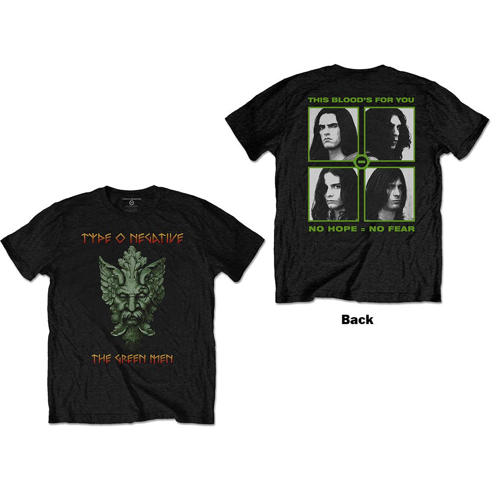 TYPE O NEGATIVE: The Green Men (back print) T-shirt (black)