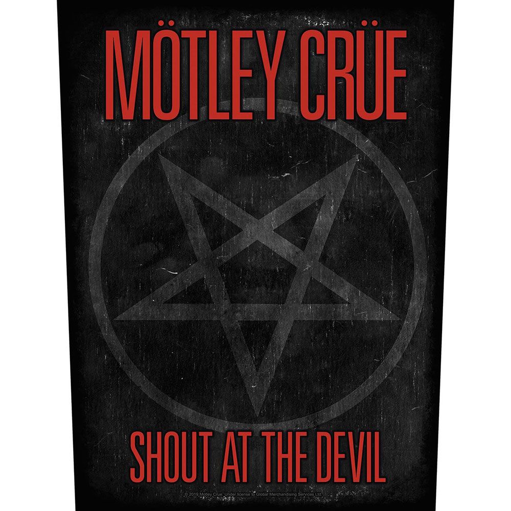 MÖTLEY CRUE: Shout At The Devil Pentagram Back Patch (ryggmärke)