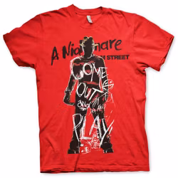 A NIGHTMARE ON ELM STREET: Come Out And Play T-Shirt (Red)
