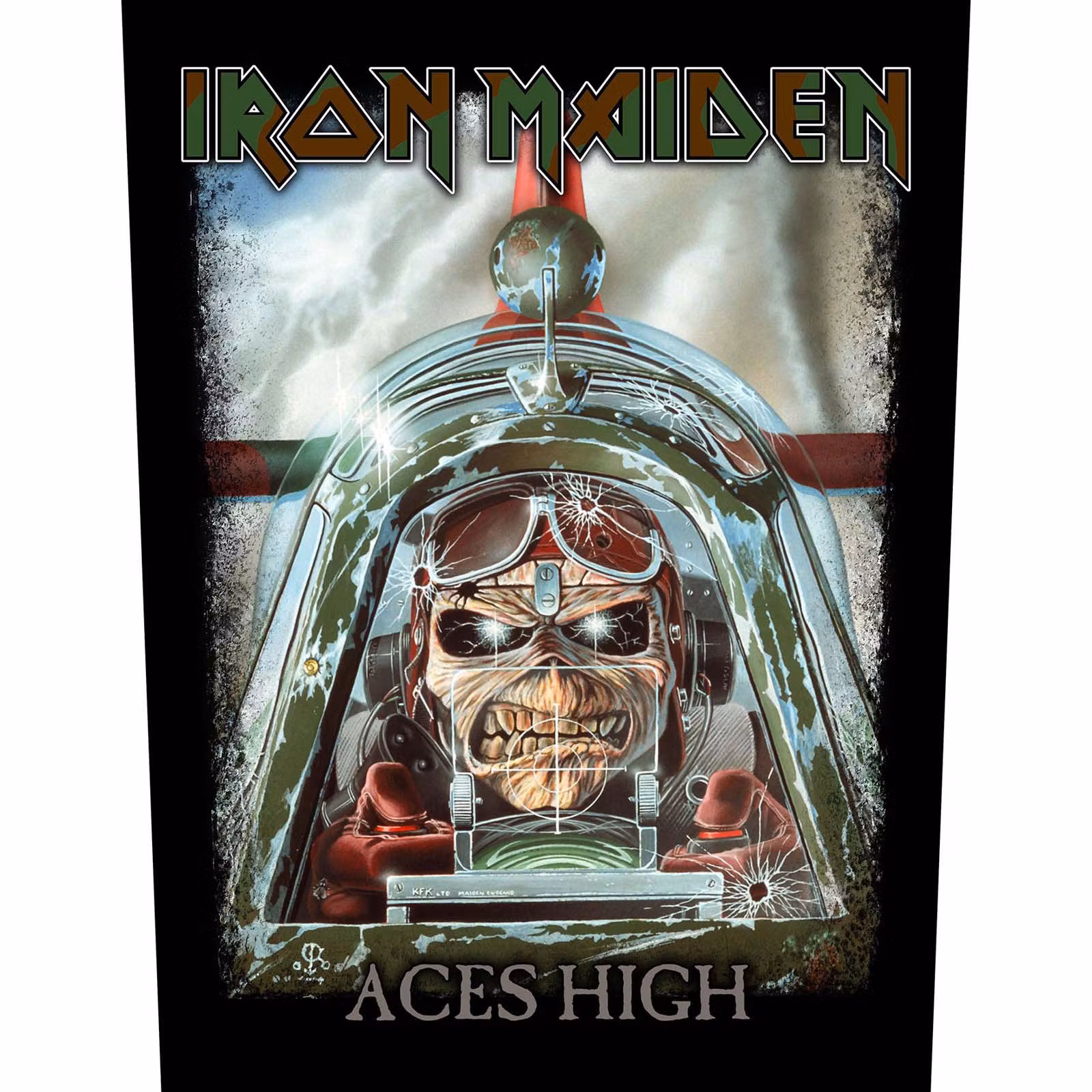 IRON MAIDEN: Aces High Back Patch (ryggmärke)