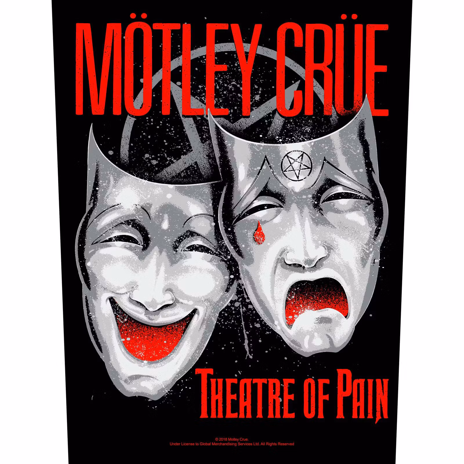MÖTLEY CRUE: Theatre Of Pain Back Patch (ryggmärke)