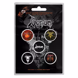 VENOM: Black Metal Button Badge Pack