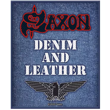 SAXON: Denim And Leather Standard Patch (tygmärke)