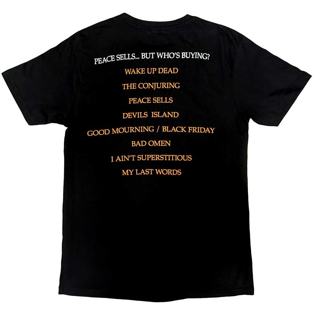 MEGADETH: Peace Sells Album Cover (back print) T-shirt (black)