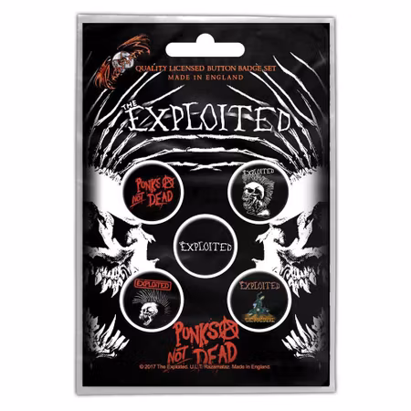 THE EXPLOITED: Punks Not Dead Button Badge Pack