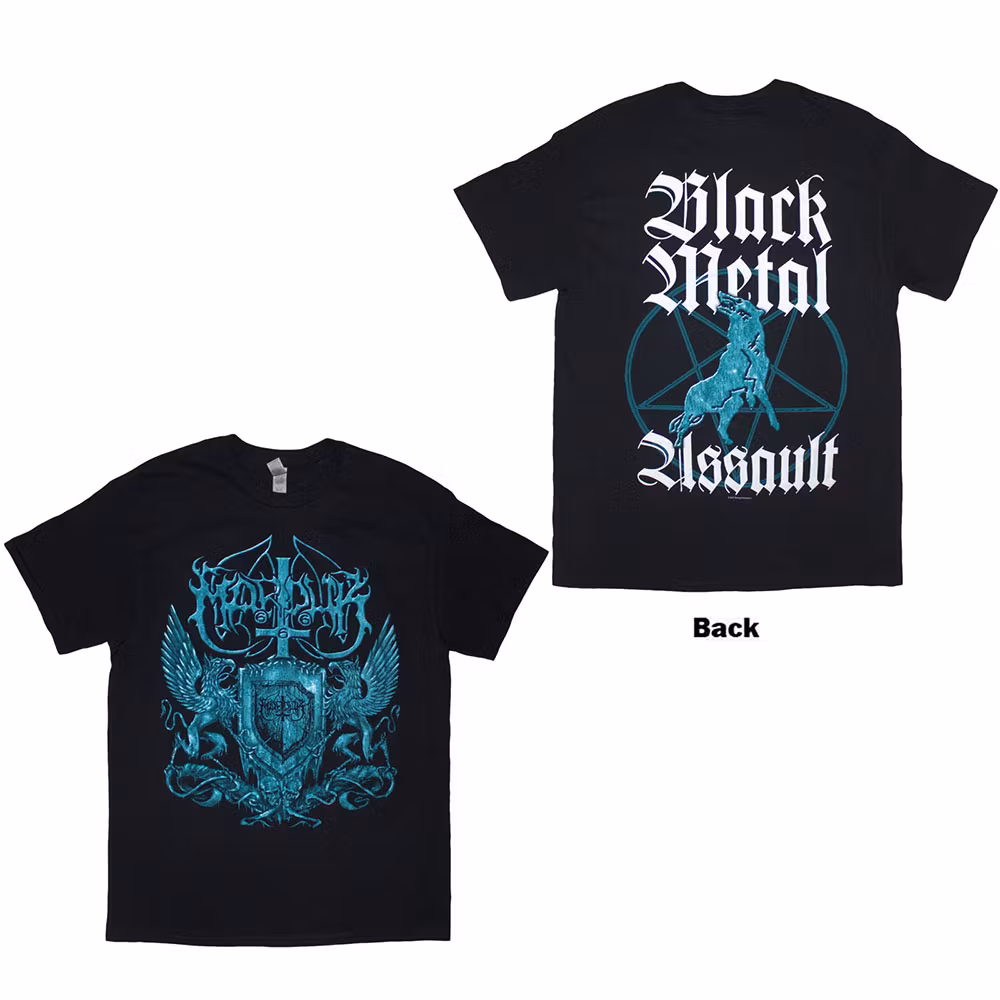 MARDUK: Black Metal Assault (Back Print) T-shirt (black)