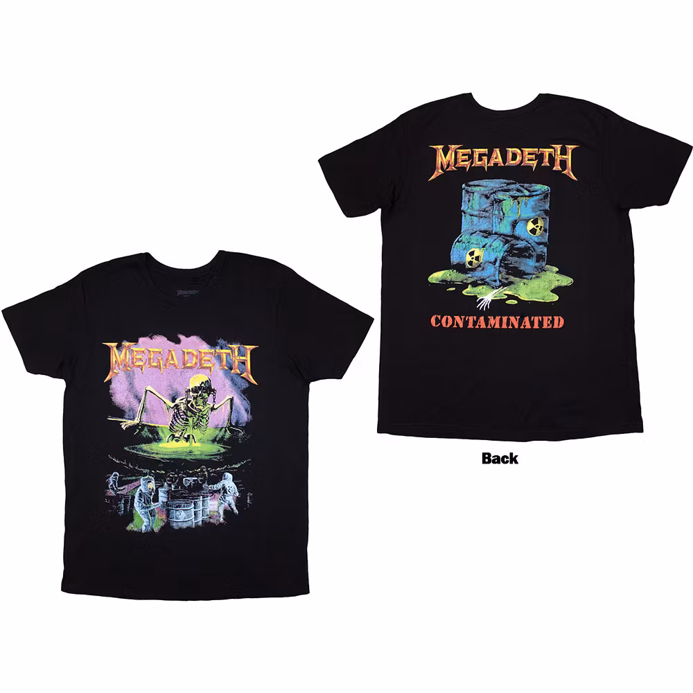 MEGADETH: Contaminated (back print) T-shirt (black)