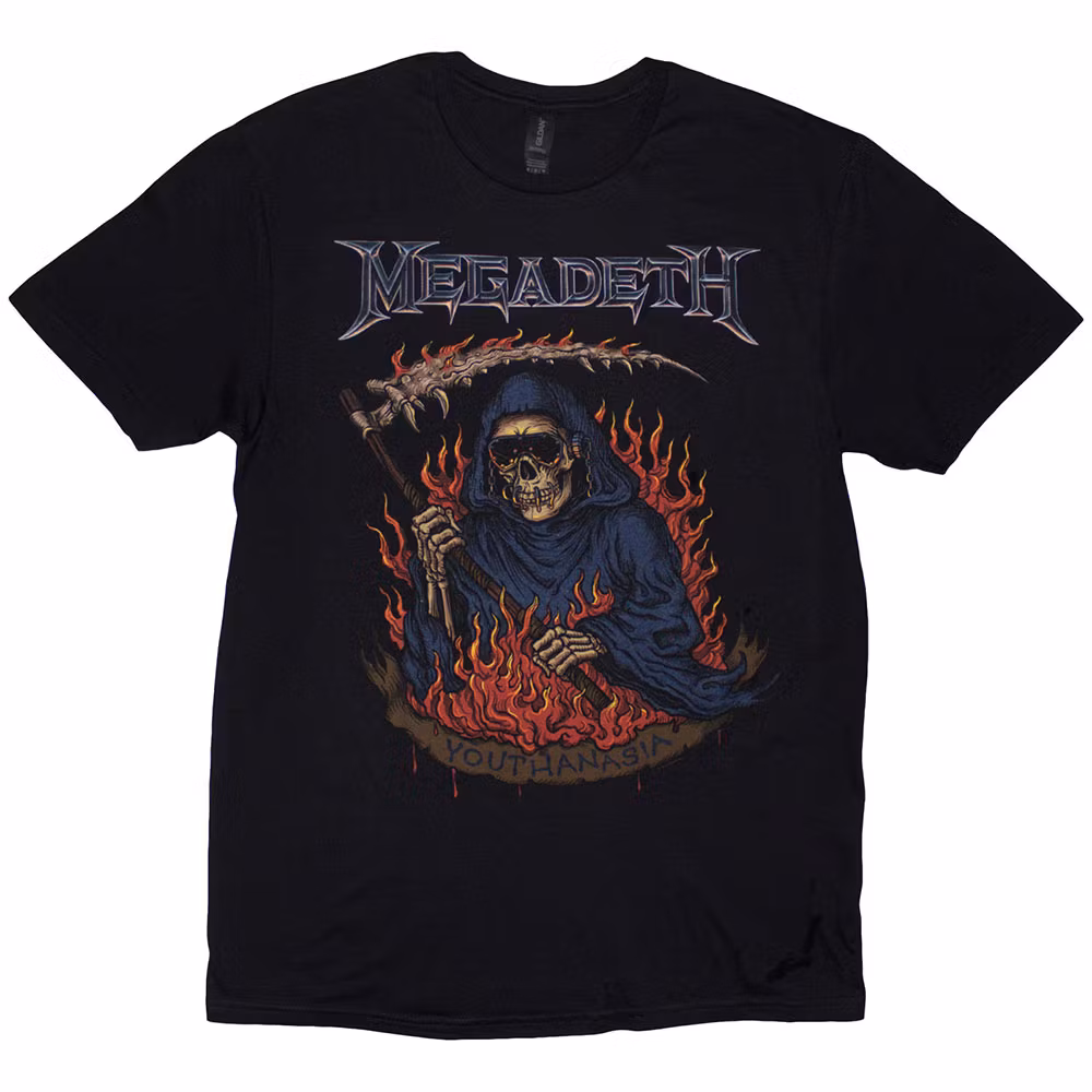 MEGADETH: Youthanasia Flames T-shirt (black)