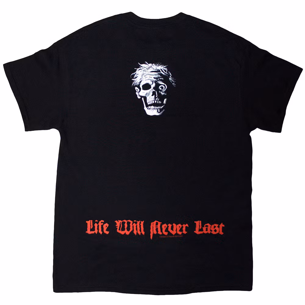 DEATH: Life Will Never Last (Back Print) T-shirt (black)