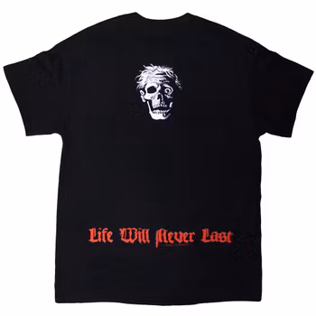 DEATH: Life Will Never Last (Back Print) T-shirt (black)