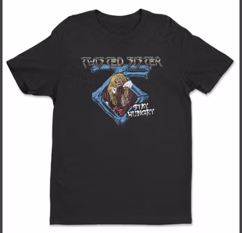 TWISTED SISTER: Stay Hungry T-Shirt (Black)