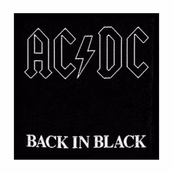 AC/DC: Back in Black Standard Patch (tygmärke)