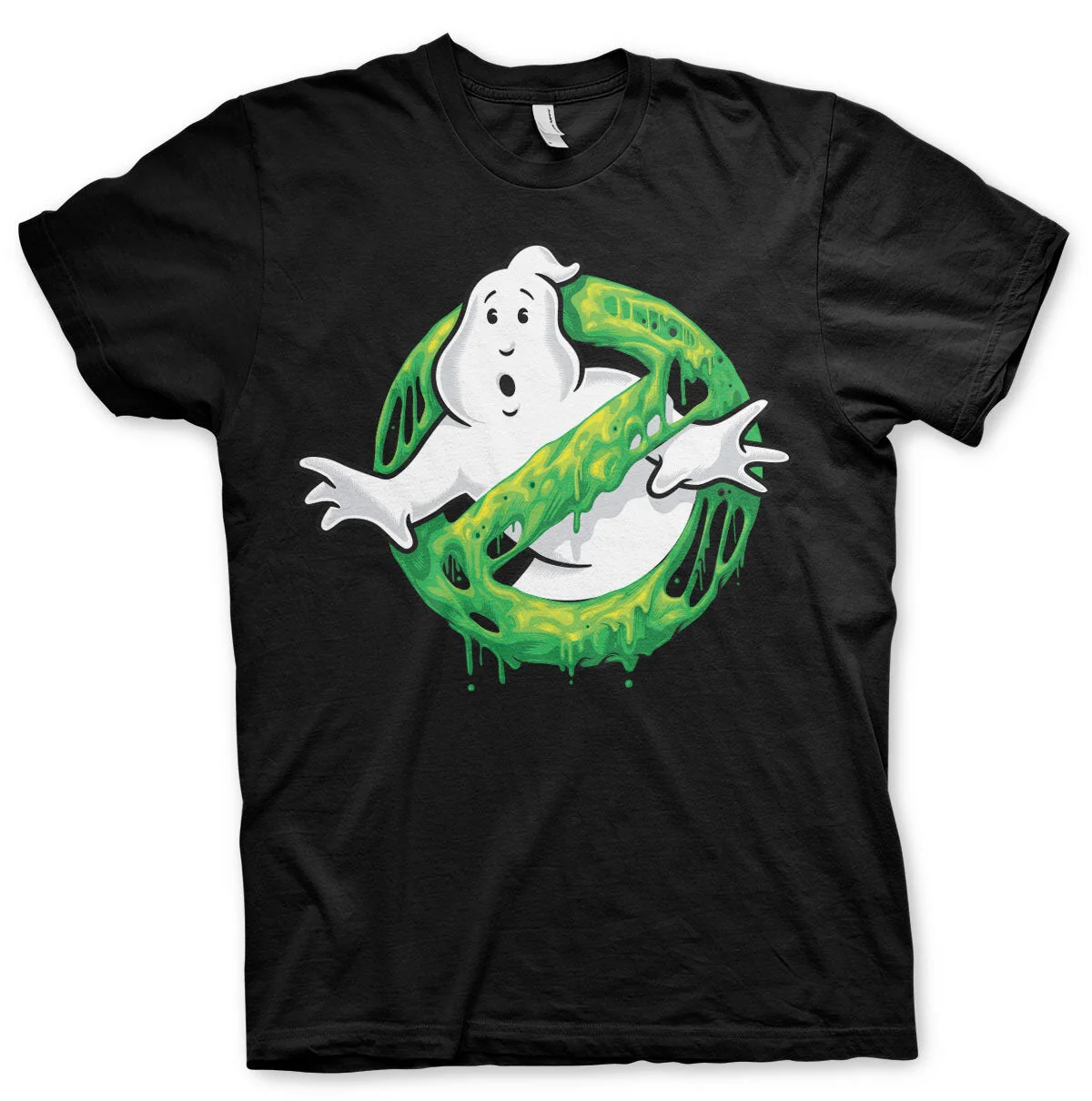 GHOSTBUSTERS: Ghostbusters Slime Logo T-shirt (Black)