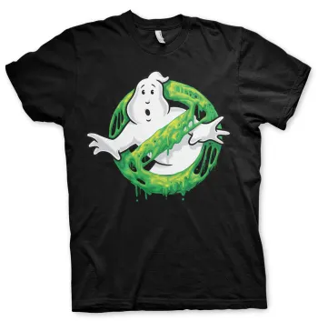 GHOSTBUSTERS: Ghostbusters Slime Logo T-shirt (Black)